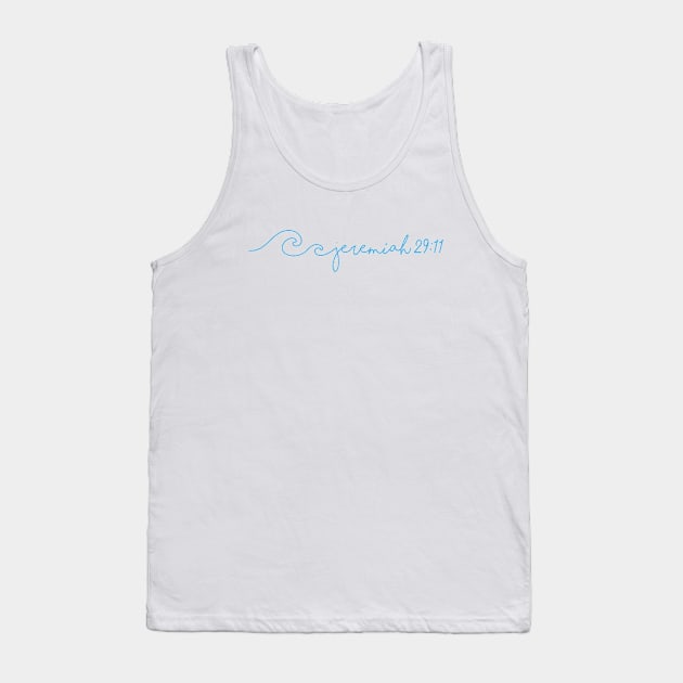 Jeremiah 29:11 Waves Bible Verse Tank Top by Move Mtns